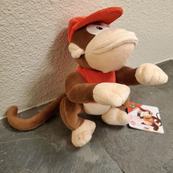 Plush - Diddy Kong 9 Inch (NEW) - Nintendo - Donkey Kong - Super Mario - Picture 1 of 10